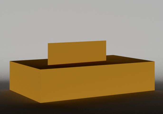 tissue box 3d model, angle 2