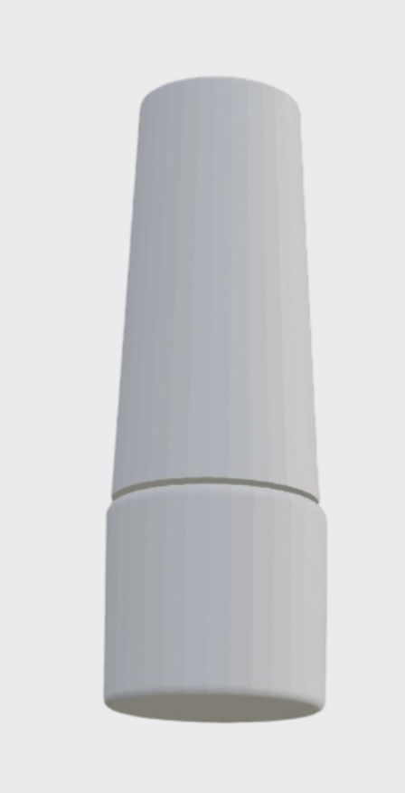 3d model of nail polish bottle, angle 3